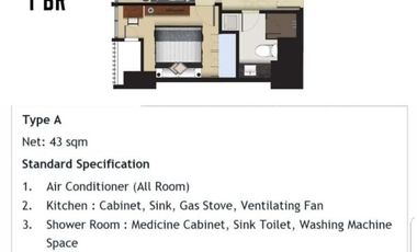 Apartemen mewah 1 bedroom free ppn The Branz BSD city