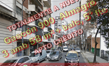 A NUEVO - Departamento en Venta en Almagro 3 ambientes 58 m2 + balcón, 5° piso al frente – Gascón 900