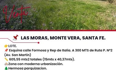 Lote en venta barrio Las Moras, Monte Vera, Santa Fe
