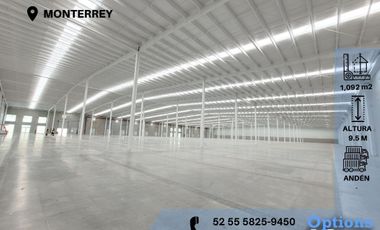 Rent industrial warehouse now in Monterrey