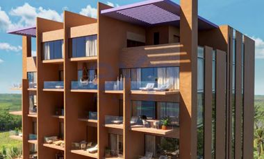 Se vende departamento en preventa 092026 en piso 7 de condominio con frente de playa y vistas al mar en Punta Sam ubicada entre el Norte de Cancn y Costa Mujeres.