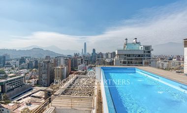 Departamento en venta con vista despejada, orientación Oriente, cercano a Metro Manuel Montt