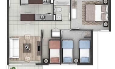 Departamento frente a Mall Open Plaza Ovalle