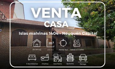 Vendo Casa 3 dormitorios en planta baja - Bº Santa Genoveva - Neuquén Capital