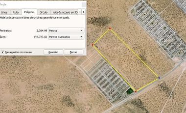 Terreno VENTA 197,723 m2 en 30 dlls por m2 Av del Desierto y Senderos de Oriente