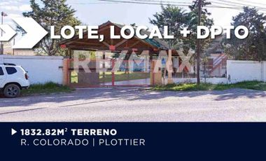 Lote 1832m2, local + dpto - R. Colorado - Plottier