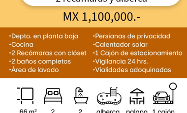 Departamento en venta en Puebla Cuautlancingo coronango