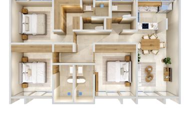 Departamento en venta Teana, Temozón Norte