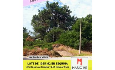 #DUNAMAR  - Terreno de 1025 M2 - Esquina  Avda. Córdoba y Roca