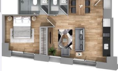 Departamento Amueblado en Renta 47 m2, colonia Juarez.