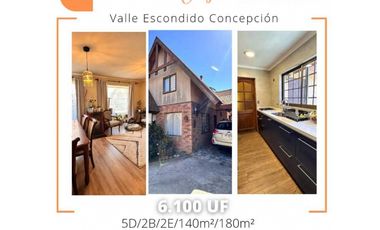 CASA 5 DORMITORIOS EN SECTOR VALLE ESCONDIDO, CONCEPCIÓN
