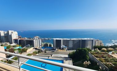 VENDE lindo departamento, de dos dormitorios, con espectacular vista al.mar, en av Edmundo Eluchans, Reñaca Norte, Viña del Mar!!!