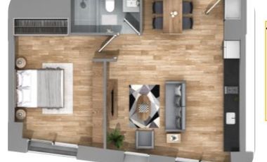 Departamento Amueblado en Renta 39 m2, colonia Juarez.