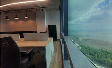 ALQUILER OFICINA AMOBLADA COSTA DEL ESTE 140M2 ESTRENAR MTTO INCLUIDO