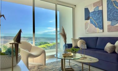 DEPARTAMENTO AMOBLADO VISTA AL MAR 3 DORMITORIOS EN TORRES ELIT, MANTA