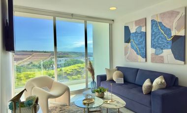 DEPARTAMENTO AMOBLADO VISTA AL MAR 3 DORMITORIOS EN TORRES ELIT, MANTA