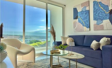 DEPARTAMENTO AMOBLADO VISTA AL MAR 3 DORMITORIOS EN TORRES ELIT, MANTA