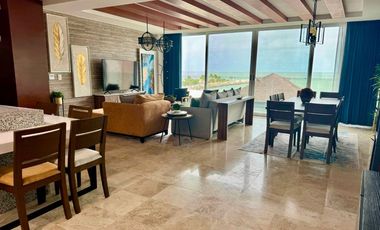 Departamento con vista al mar  en el  Country Club Campeche