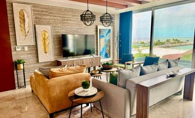 Departamento con vista al mar  en el  Country Club Campeche