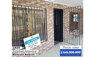 se vende Casa en manuela beltran - Soledad