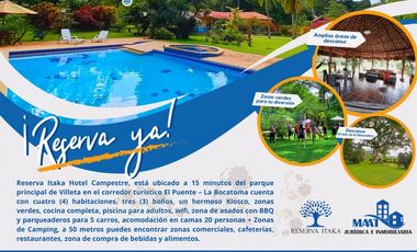 Maat arrienda Finca Vacacional  en Villeta $80mil x Persona Noche