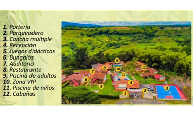 SE VENDE ESPECTACULAR CLUB HOTEL EN LA TEBAIDA, QUINDIO.