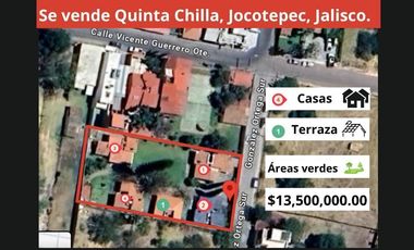 SE VENDE QUINTA CON 4 CASAS Y UNA TERRAZA EN JOCOTEPEC JALISCO