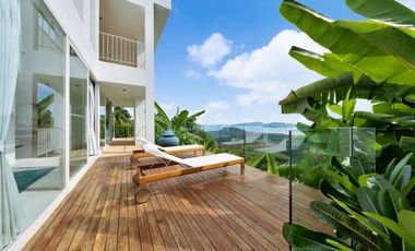 Stunning 3 Bedroom + Studio Sea View Villa in Peaceful South Samui