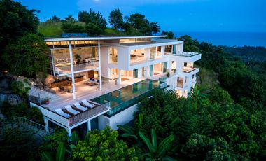 Stunning 3 Bedroom + Studio Sea View Villa in Peaceful South Samui