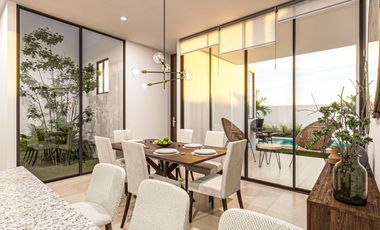 Casa de 3 recámaras dentro de privada con amenidades en venta en Conkal, Norte de Mérida