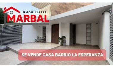 SE VENDE CASA BARRIO LA ESPERANZA