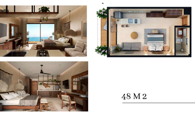 DEPARTAMENTO EN VENTA TIPO LOFT EN PUERTO MORELOS