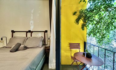 Increíble departamento amueblado en renta en Roma Sur.