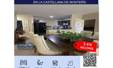 VENTA DE APARTAMENTO EN BARRIO LA CASTELLANA MONTERIA