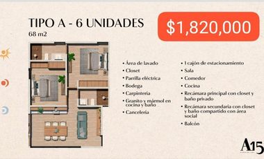 AQUINCE: Departamentos en Dzityá de 2 recámaras.