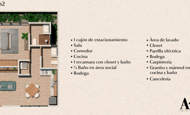 A Quince: Departamentos en Dzityá de 1 recámara con 2 piscinas en Rooftop.