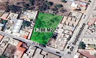 Se vende terreno en Zapotlán de Juárez, Hidalgo. 1,788 m2 aprox.