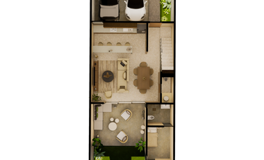 Villa  en venta Lista para entrega , Privada Pájaro en piedra Tixcuytún