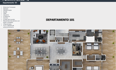 Departamento a la venta en Lomas de Tecamachalco.