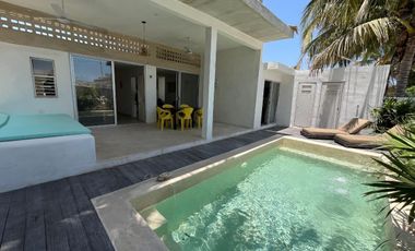 Venta de casa a una cuadra de la Playa con vista al mar, en Telchac Puerto, Yuc.