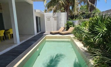 Venta de casa a una cuadra de la Playa con vista al mar, en Telchac Puerto, Yuc.