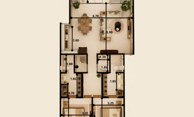 Departamento en venta Privada Pájaro en Piedra, Paseo Norte Tixcuytún