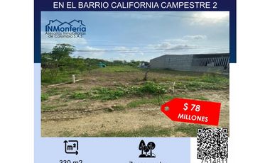 VENTA DE LOTE  EN EL BARRIO CALIFORNIA CAMPESTRE DE MONTERA