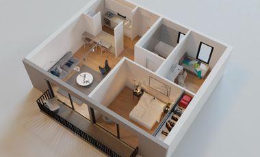 Departamento a estrenar 3 ambientes  La Calabria