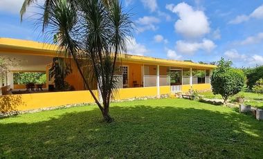 QUINTA CAMPESTRE EN VENTA. AMPLIOS JARDINES. KOBÉN, CAMPECHE.