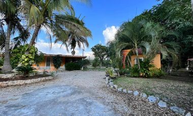 QUINTA CAMPESTRE EN VENTA. AMPLIOS JARDINES. KOBÉN, CAMPECHE.