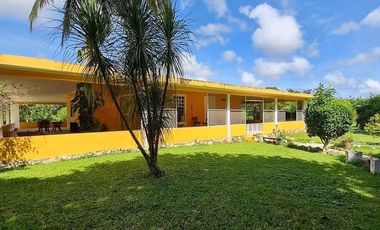 QUINTA CAMPESTRE EN VENTA. AMPLIOS JARDINES. KOBÉN, CAMPECHE.