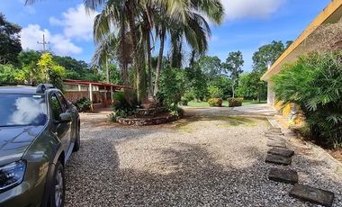 QUINTA CAMPESTRE EN VENTA. AMPLIOS JARDINES. KOBÉN, CAMPECHE.