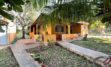 QUINTA CAMPESTRE EN VENTA. AMPLIOS JARDINES. KOBÉN, CAMPECHE.