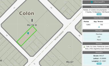 Venta Terreno en Colón de 700m2